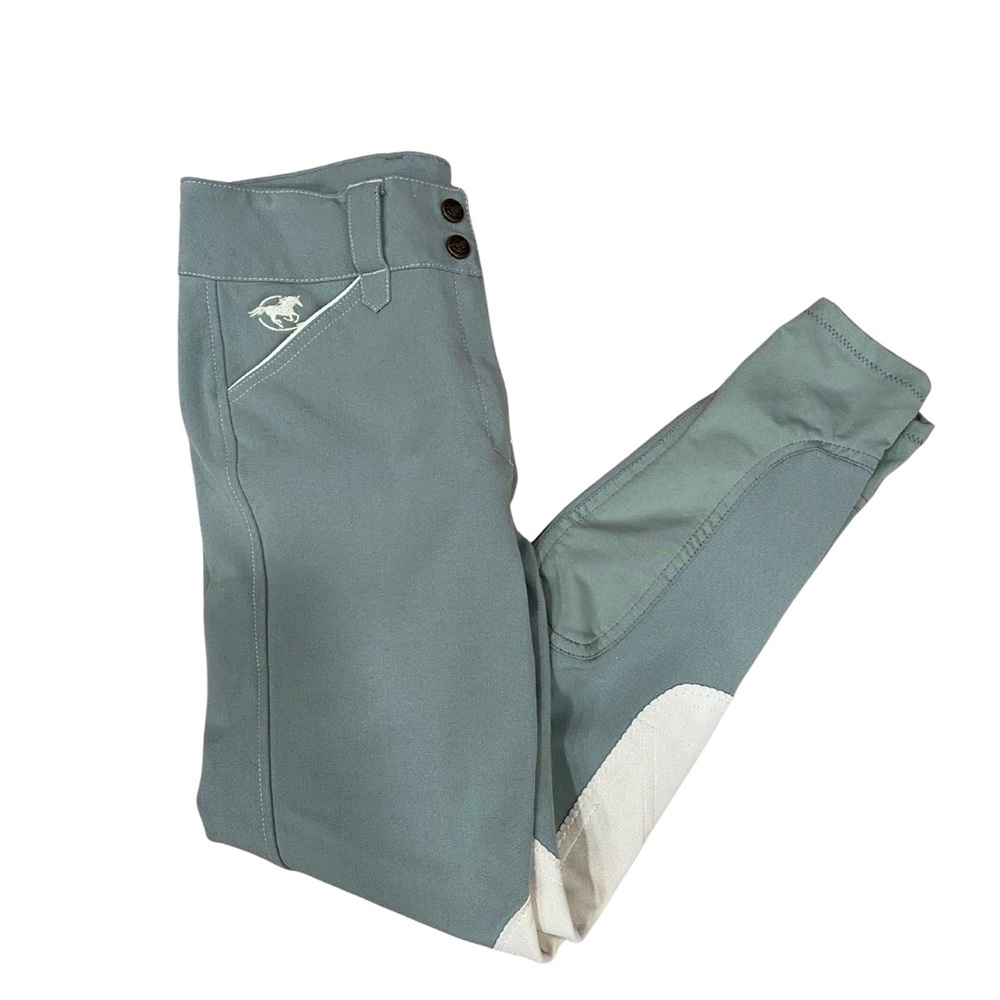 Piper by SmartPak Equestrian Riding Breeches Sage Green Pants Women's Size 24